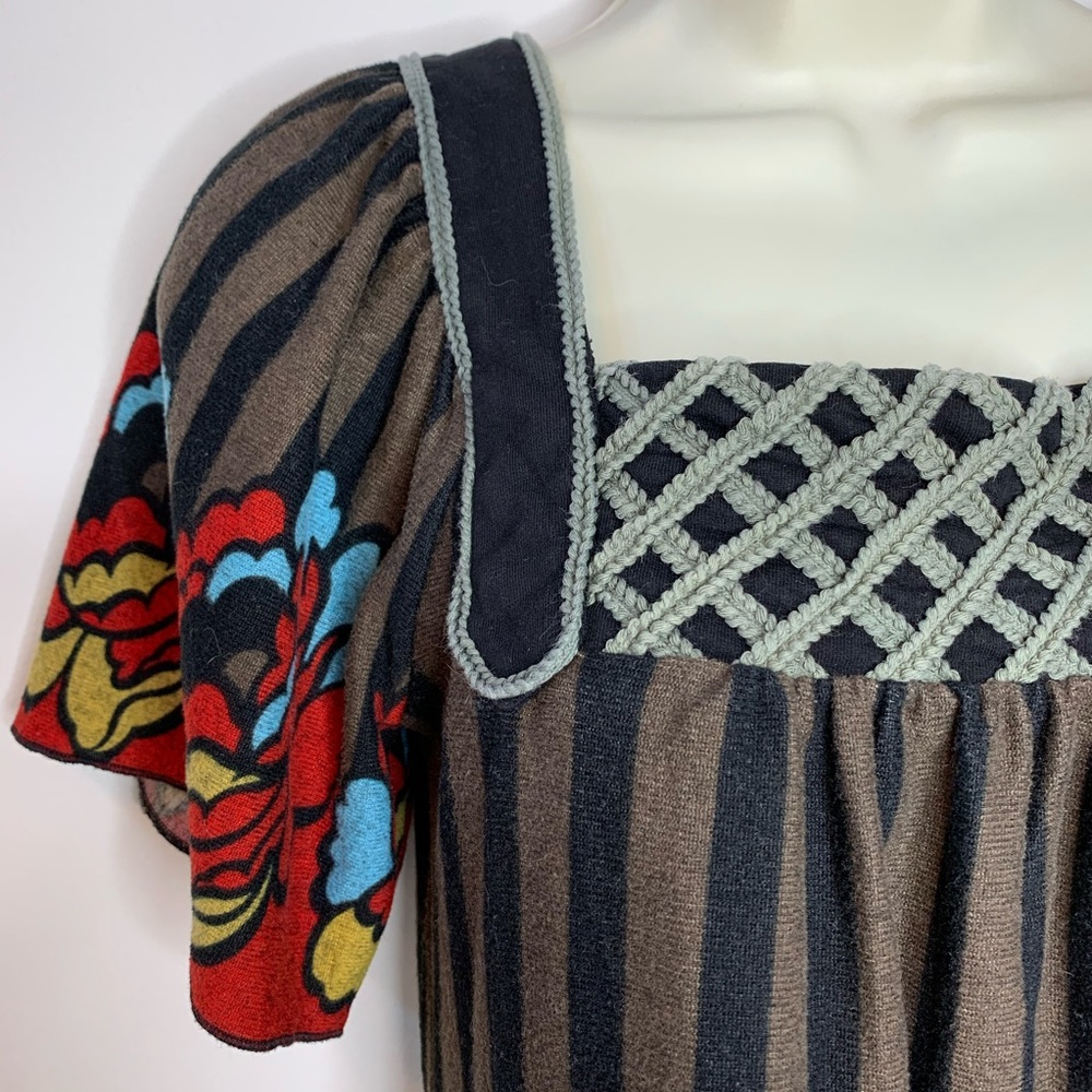 Theme Anthropologie Brown Striped Poppy Dress size Small - Picture 16 of 16